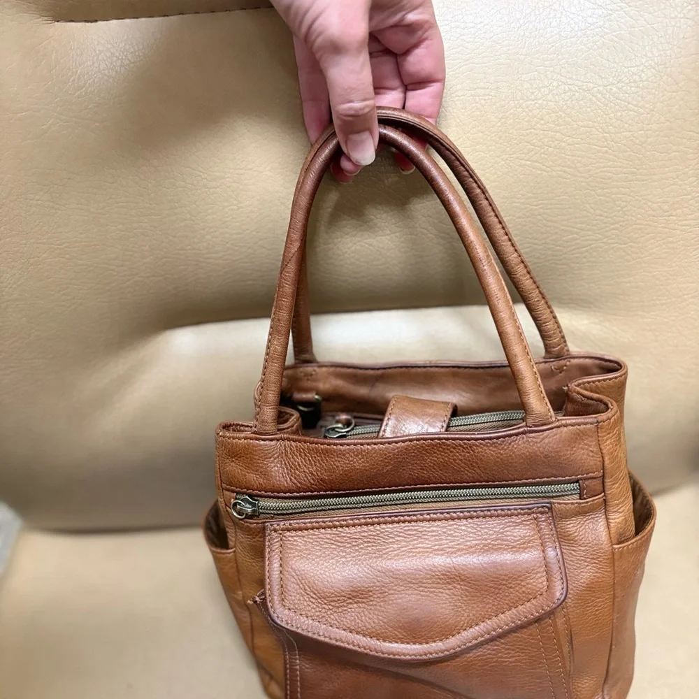 Vintage Fossil 1954 Brown Leather 75082 Shoulder Bag - Picture 10 of 10